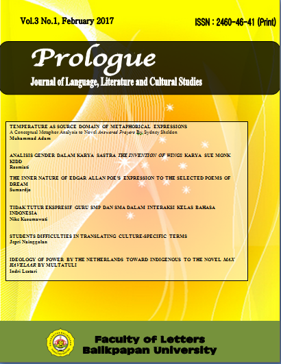 					View Vol. 3 No. 1 (2017): Prologue: Journal on Language and Literature
				